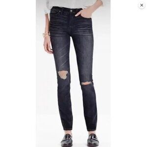 Madewell Black Kincaid High Riser Skinny Distressed Jeans Size 26 #2163